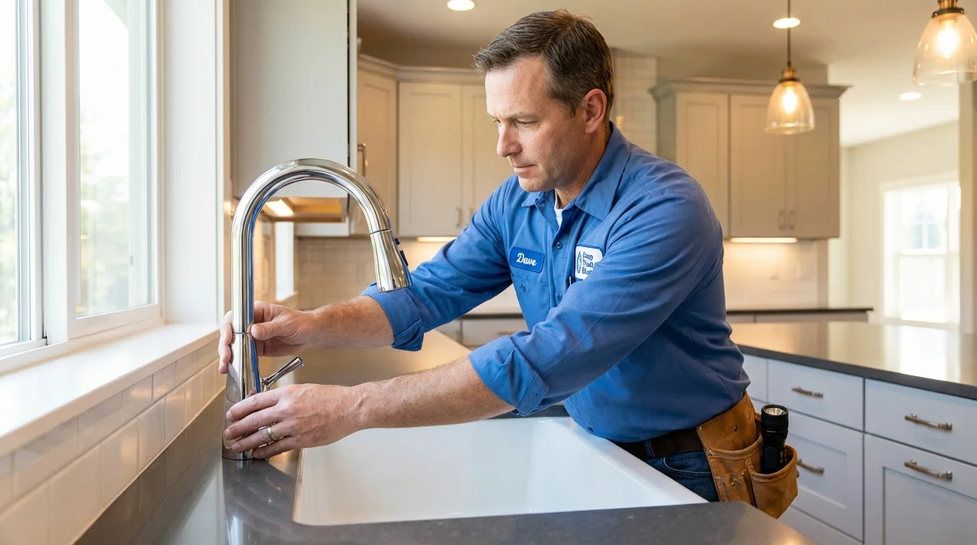 Kitchen faucet installation by Johns Plumbing LLC in Medora